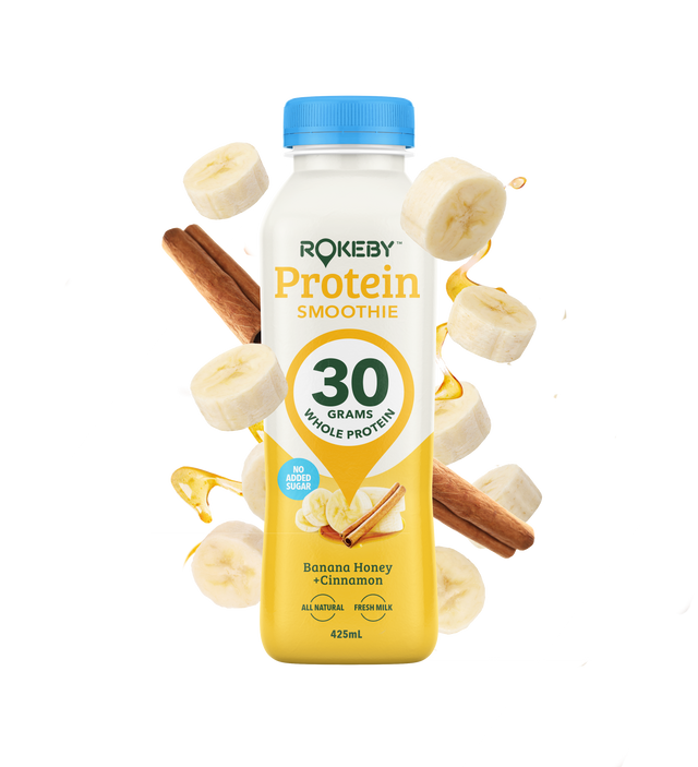 Protein Smoothie Banana Honey + Cinnamon | Rokeby Nutrition